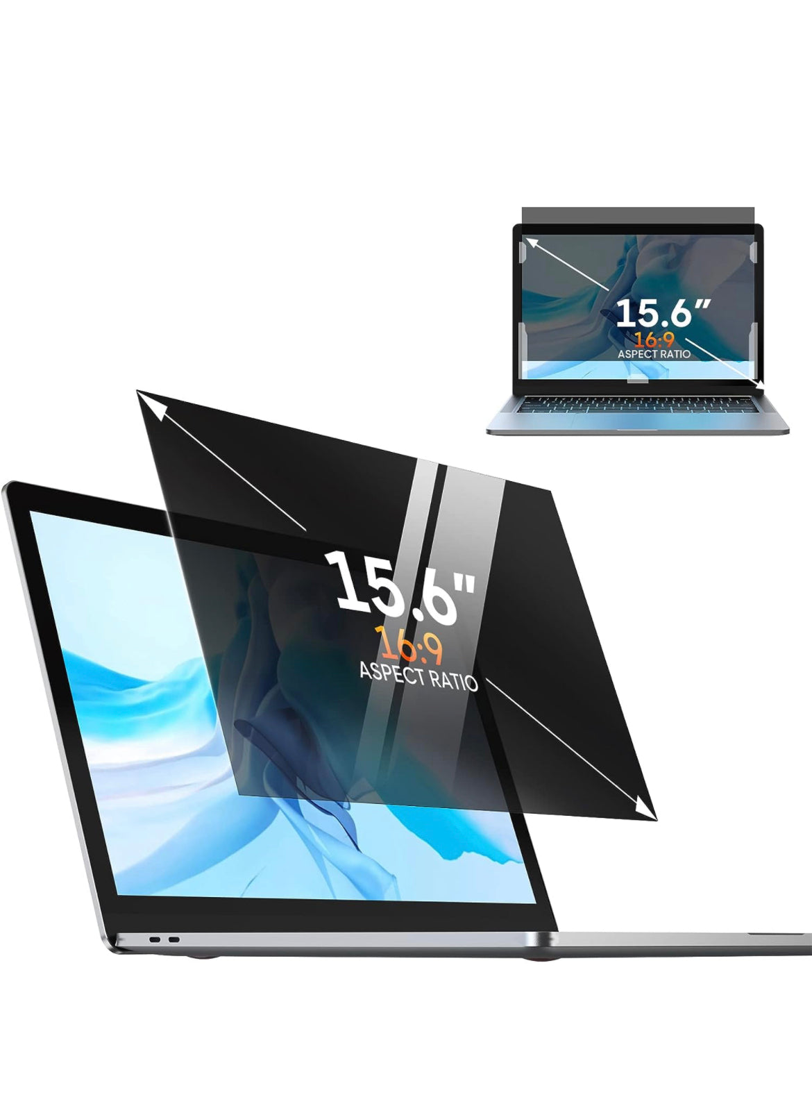 Laptop privacy screen 15.6 Inch Compatible with Hp/Dell/Acer Removable